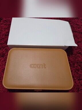 Axnt Tan Leather Case Jewlery Box